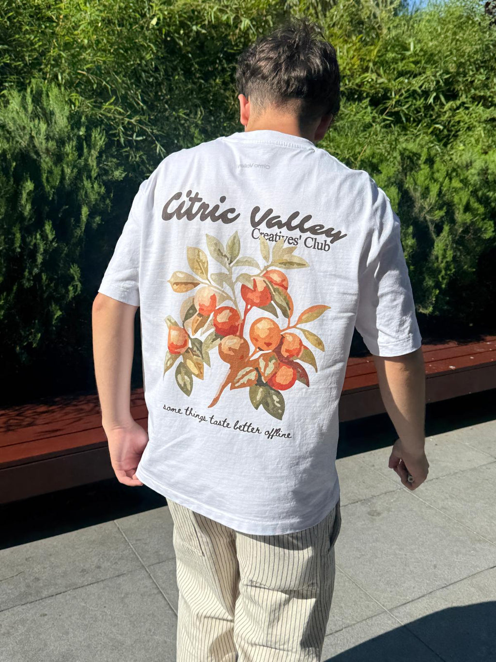 "Tastes better offline" Tee White